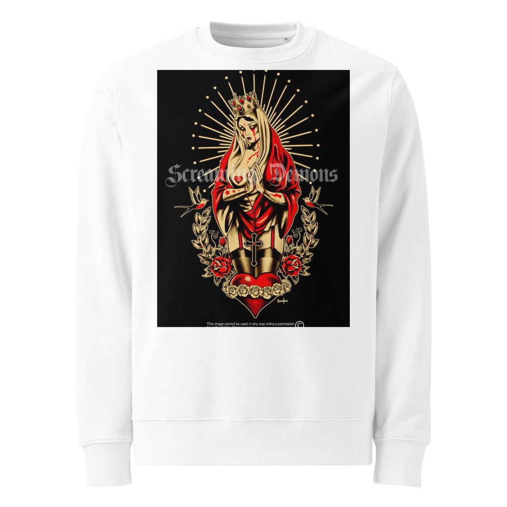 Screaming Demons eco sweatshirt flat product shot