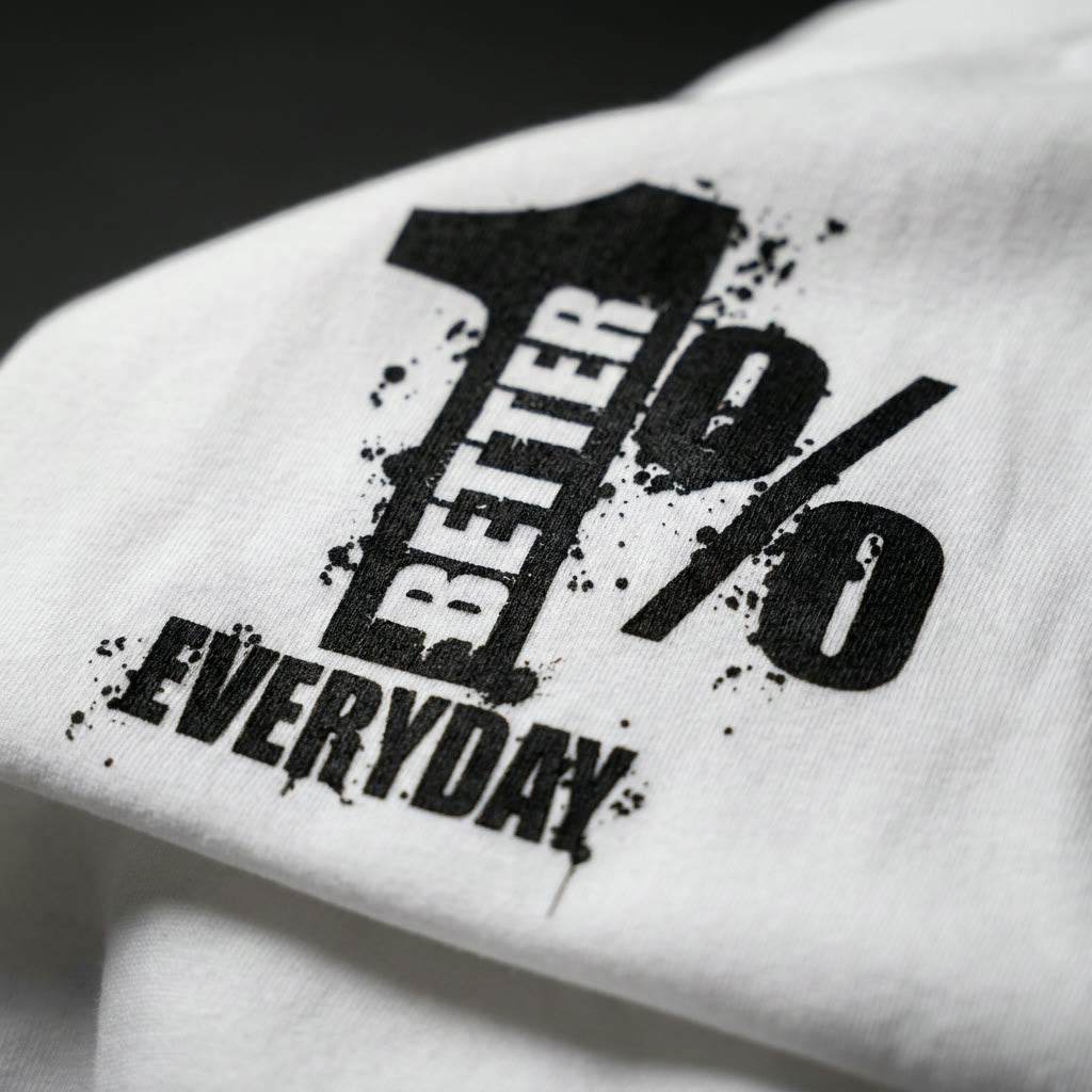 Close-up of the 1% Better Everyday print