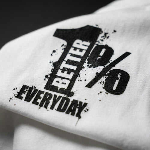 Close-up of the 1% Better Everyday print
