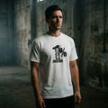 Model wearing the 1% Better Everyday softstyle tee
