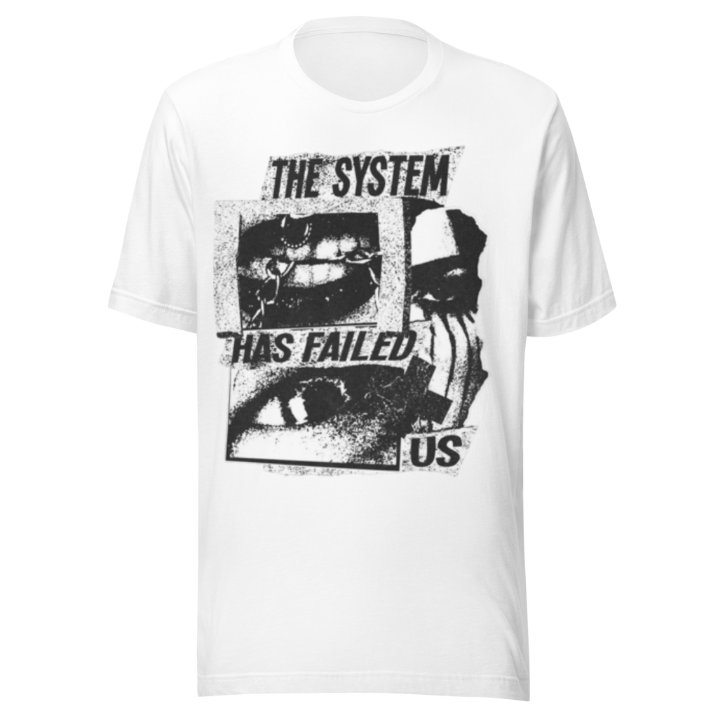 The System Has Failed Us Grunge Tee flat lay