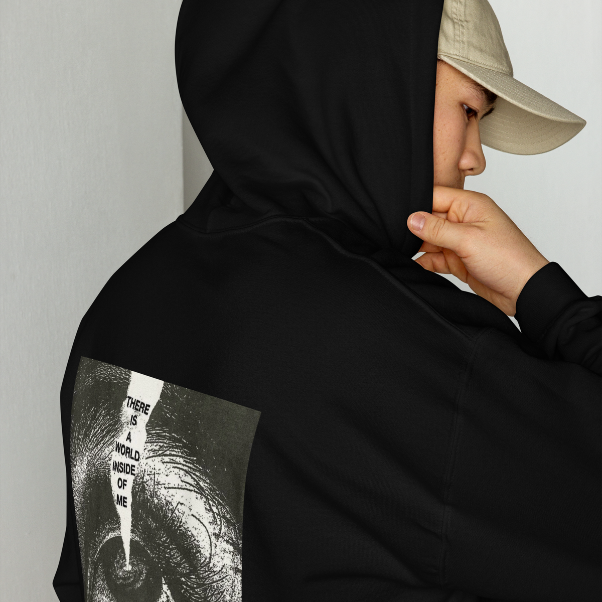 There Is A World Inside Of Me Hoodie flat lay