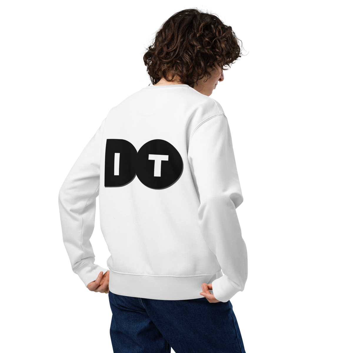 DO IT Bold Back-Print Eco Sweatshirt flat lay