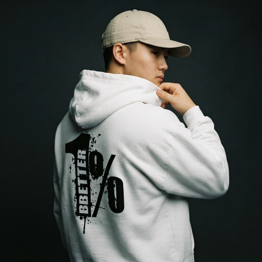1% Better Everyday Oversized Hoodie worn by model